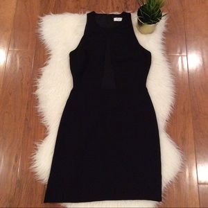 Bailey 44 Mesh Panel Black Dress